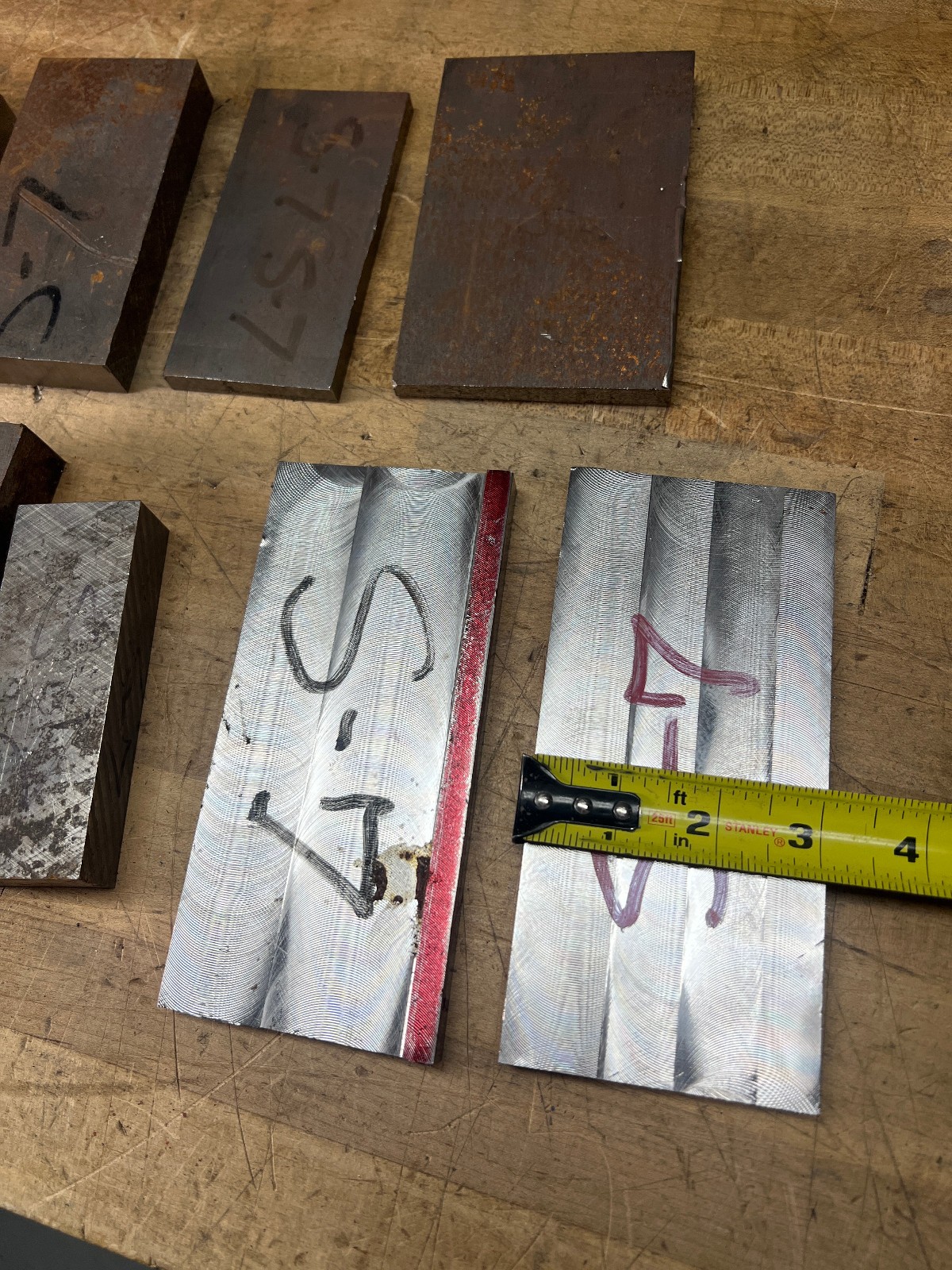 S7 Tool Steel flat bar stock lot various size cut offs 35 lbs