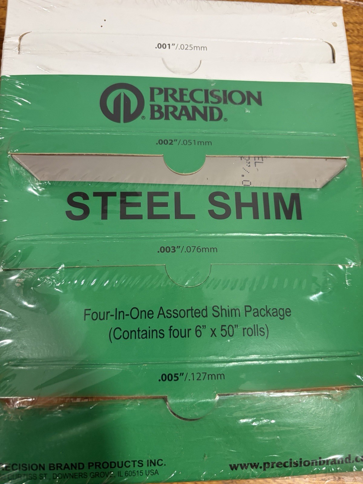 Precision Brand 16B4 Shim Stock, Roll, Steel, Assortment