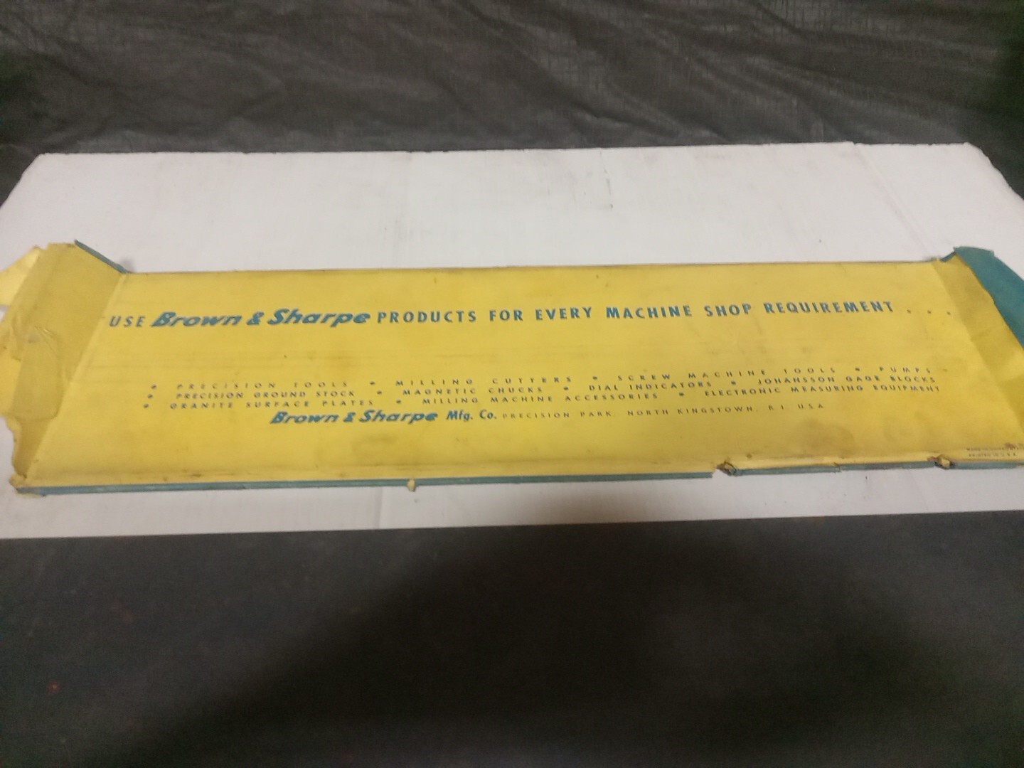 Vtg TOOL Brown & Sharpe 1/8″ x 5″ X 18″ FLAT GROUND STEEL OIL HARDENING Sheet