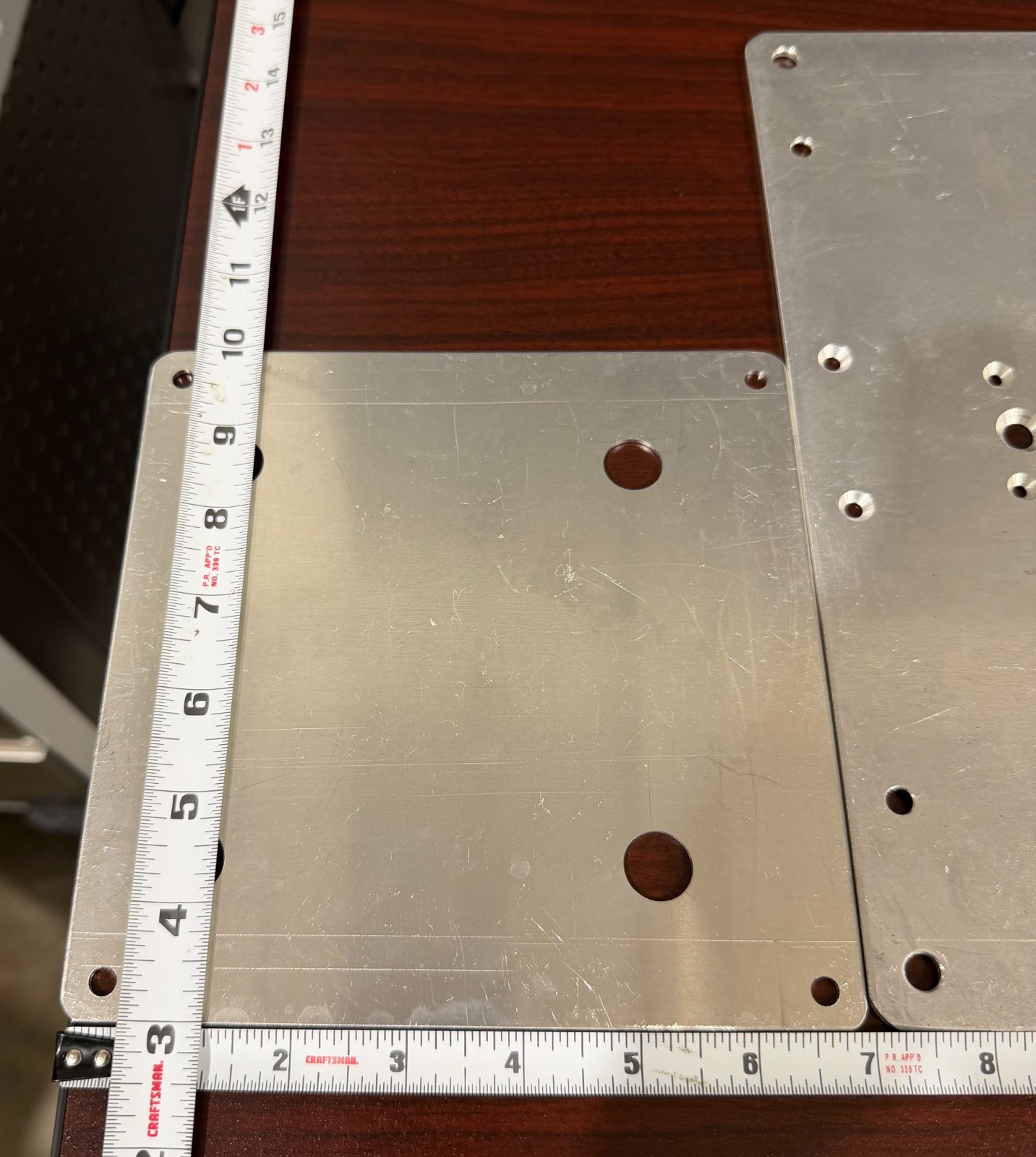 Machined Aluminum CNC Drilled Mounting Plates Various Sizes