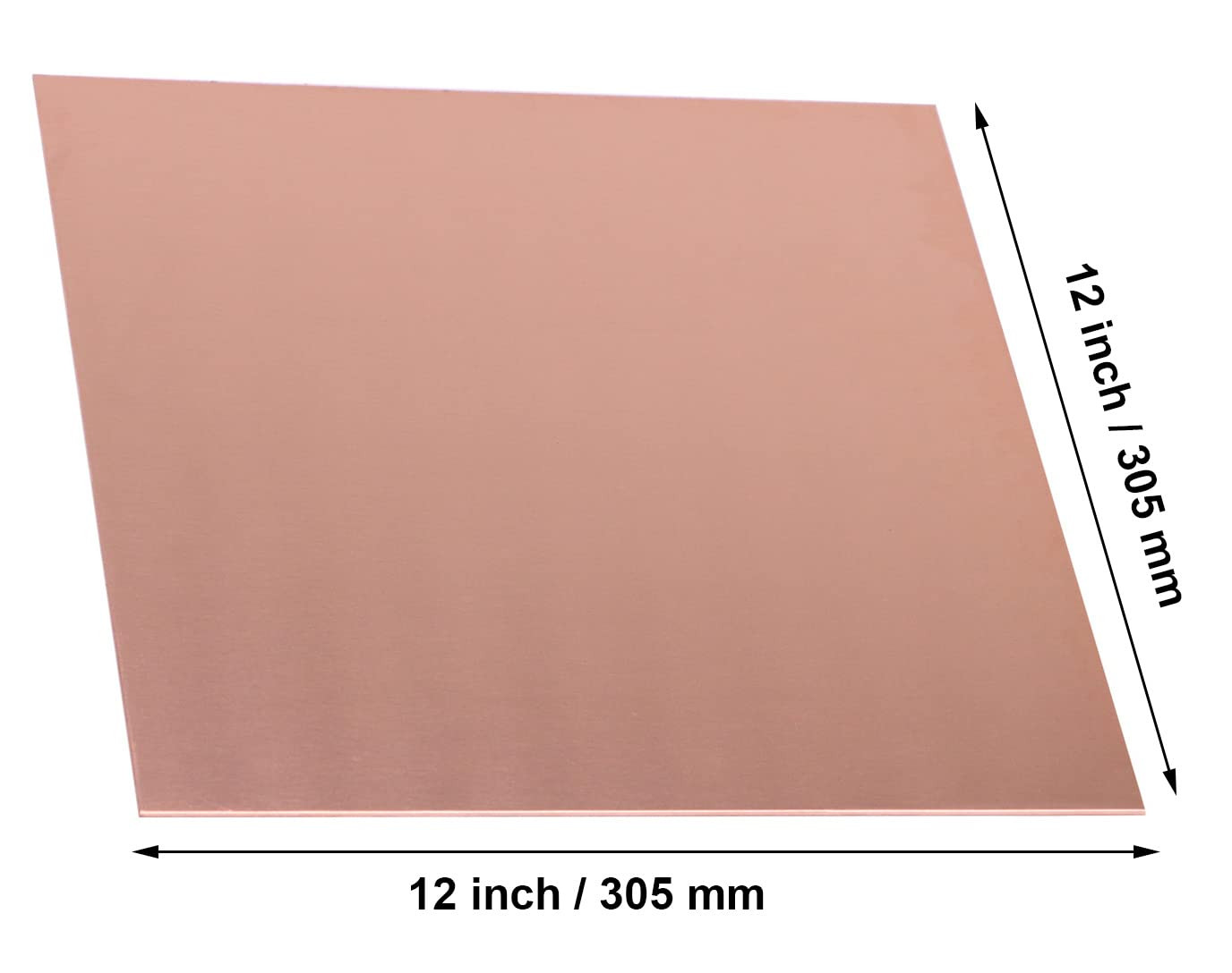 1 Pcs Pure Copper Sheet, 12″ x 12″, 18 Gauge(1.02mm) Thickness, No Scratches,…