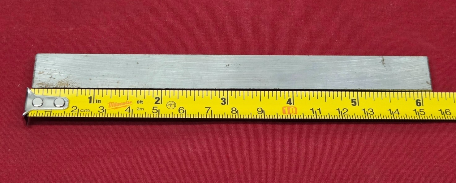 D2 Tool Steel Block Billet 6.1″ L x 0.61″ W x 0.281″ Thick, 4.64 Oz.