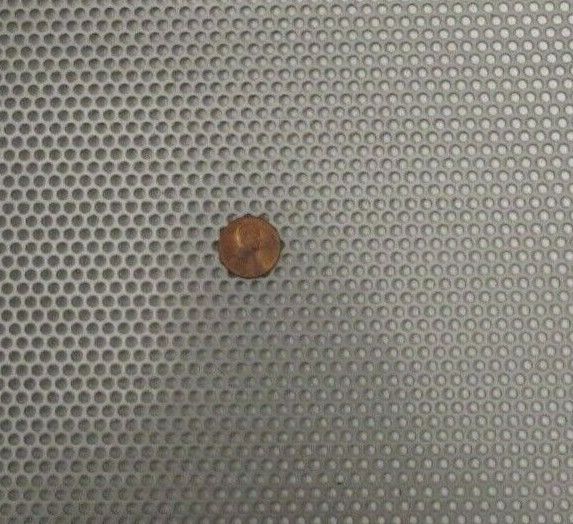 . 1/8″ HOLES- 18 GAUGE–12″ X 24″–304 STAINLESS STEEL PERFORATED SHEET