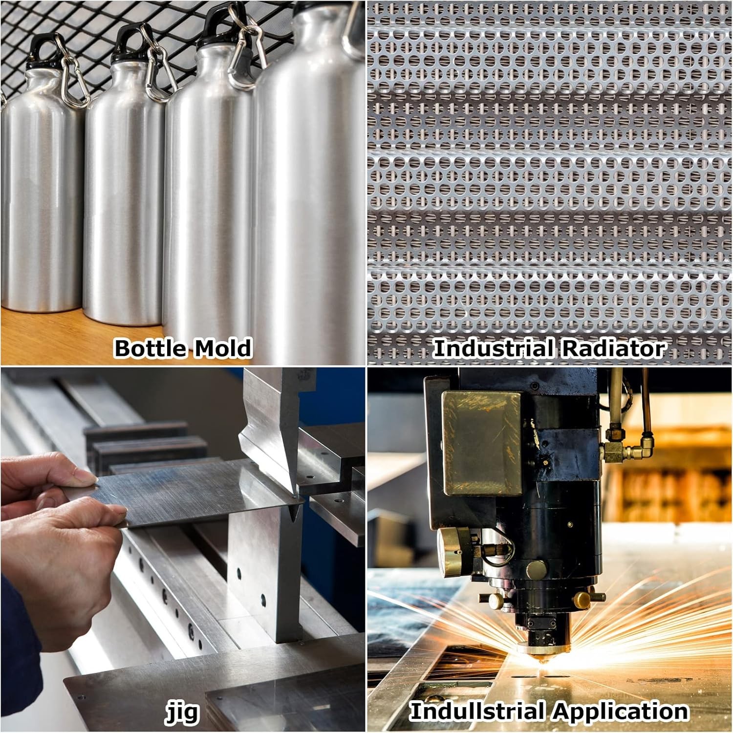 6 Pack 5052 Aluminum Sheet Metal 12 x 12 x 1/64 (0.02”) Inch Thin Flat Plain A