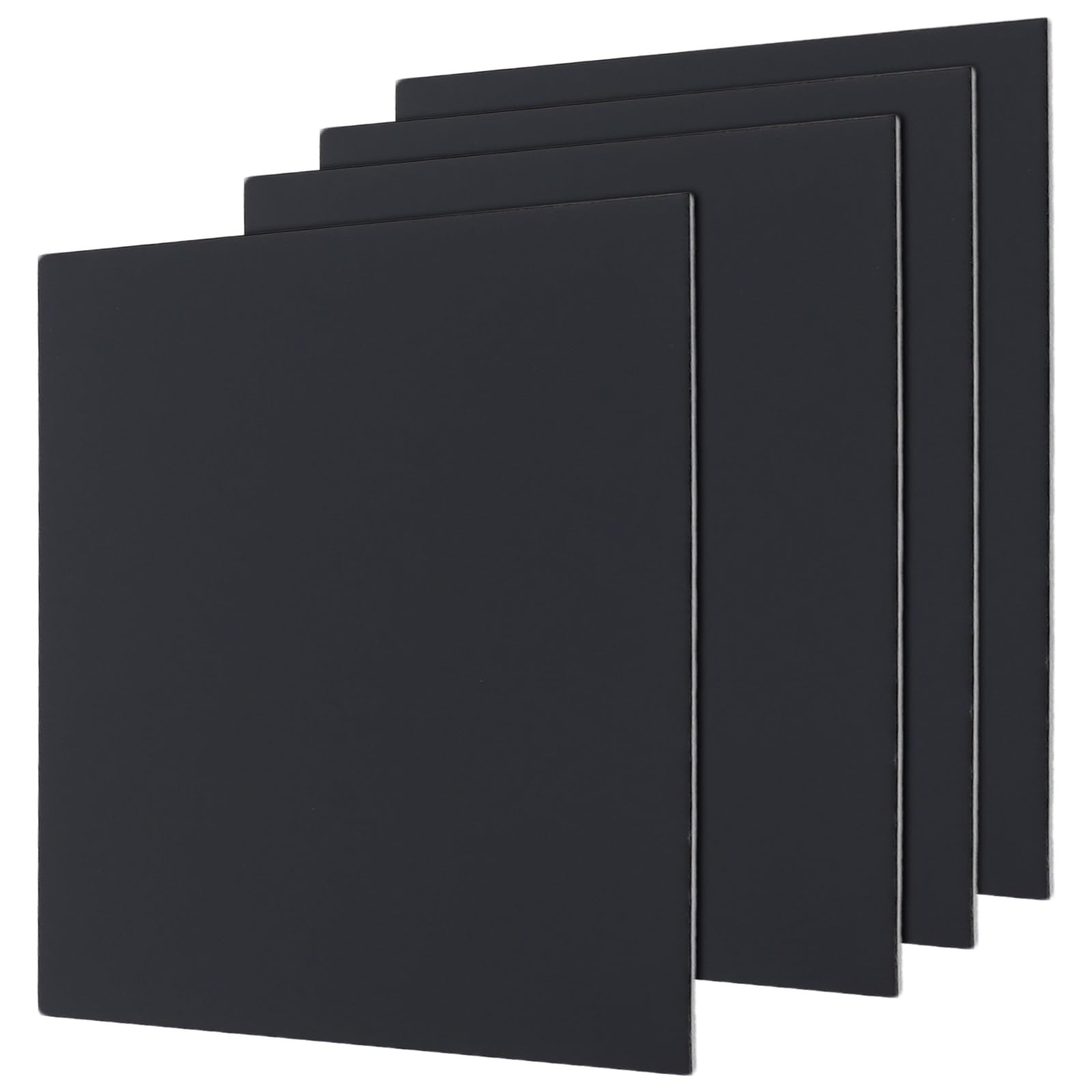 Black Anodized Aluminum Engraving Blank Sheets Craft 4.5×4.5×1/32 Inch 4 PCS