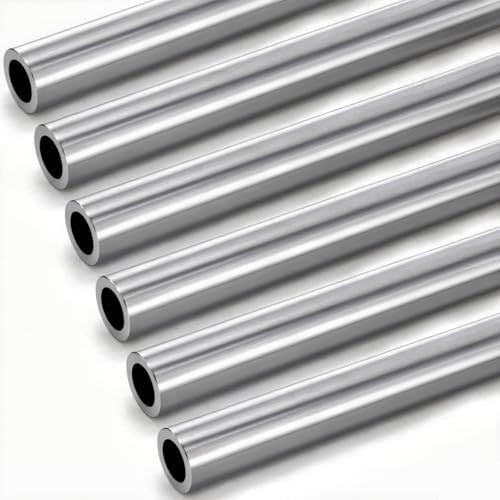 6 Pack 3/4″ OD Steel Tubing, Seamless Round Pipe, Weldable Metal Tube, 12″ Lengt