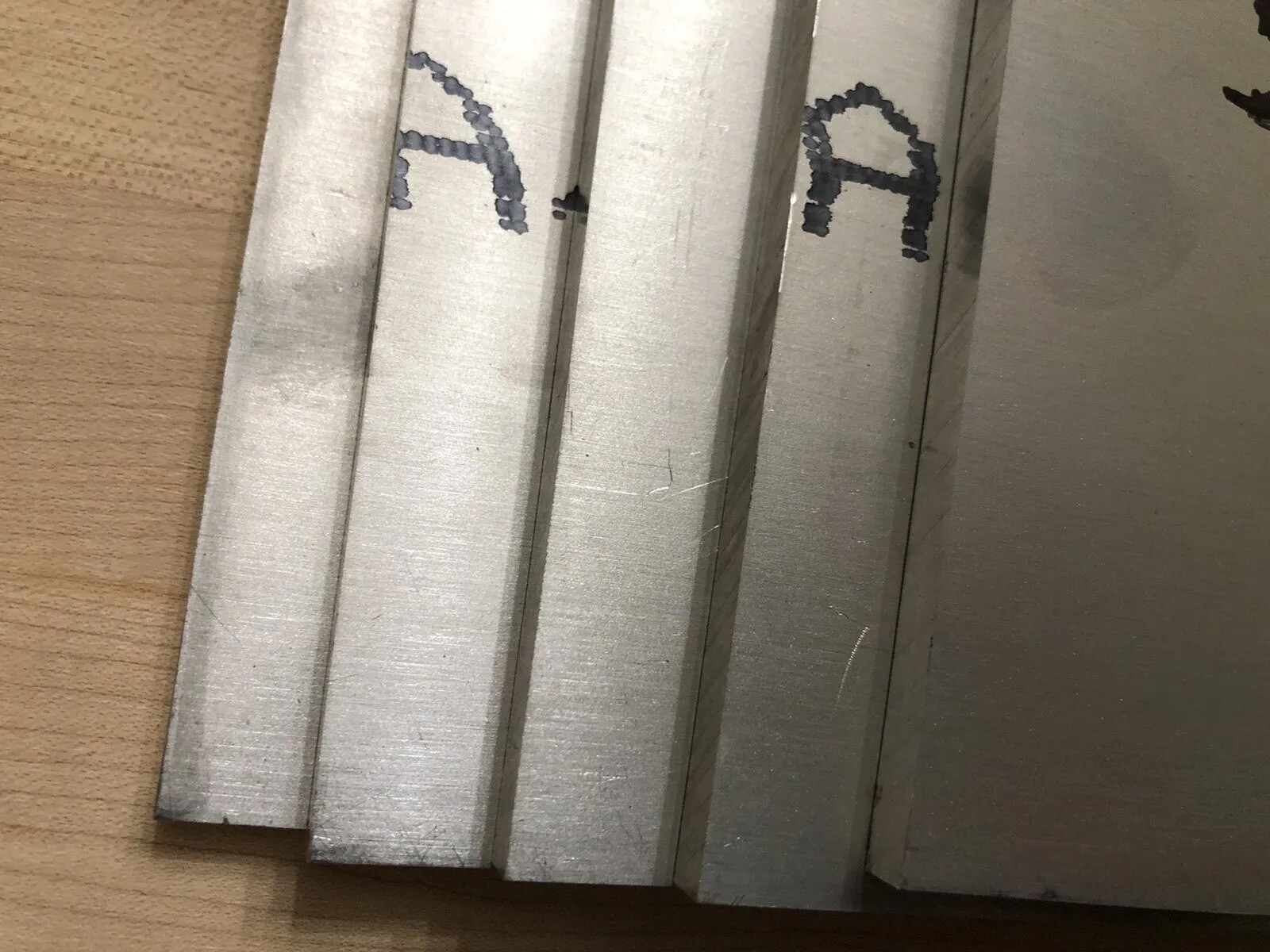 ALUMINUM 6061 PLATE 1/4” X 7 1/2” X 10 1/4” LOT OF 5 PCS MILLING MACHINE