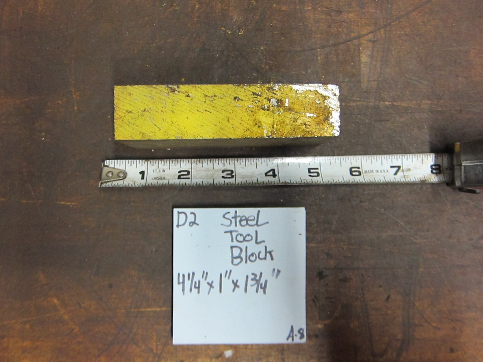 D-2 Tool Steel 4.25” x 1″ x 1.75” Thick D2 Tool Steel Block