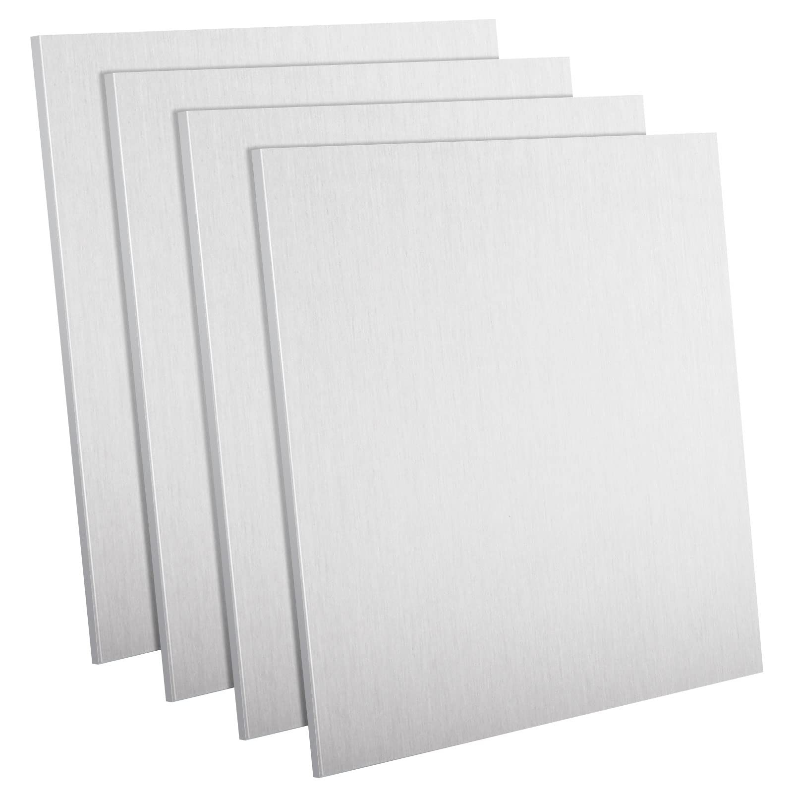 4 Pack 6061 T6 Aluminum Sheet Metal 6 X 6 X 1/8 Inch Flat Plain Aluminum Plate C