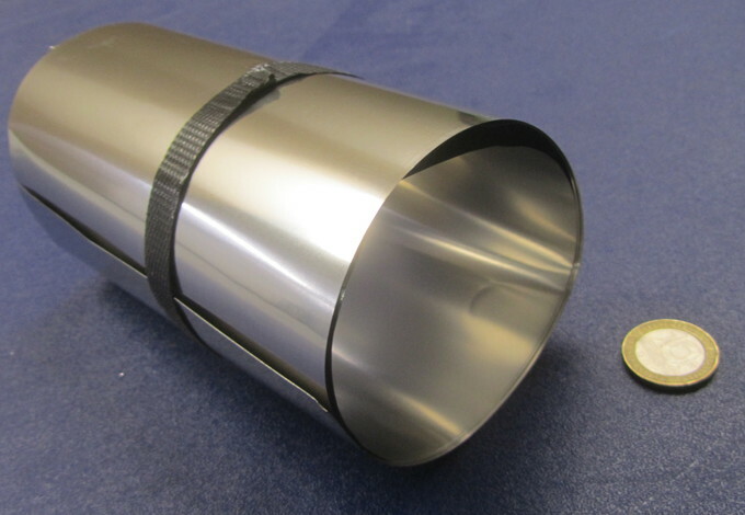 18-8 Stainless Steel Sheet, Full Hard, 0.005″ x 6.0″ x 50″