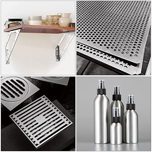 Paquete de 4 láminas de metal de aluminio planas 6061 T651 de 6″ x 12″ x 1/16″