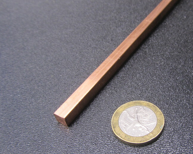 110 Copper Square Bar H02, 1/4″ Thick x 1/4″ Wide x 24 Inch Length