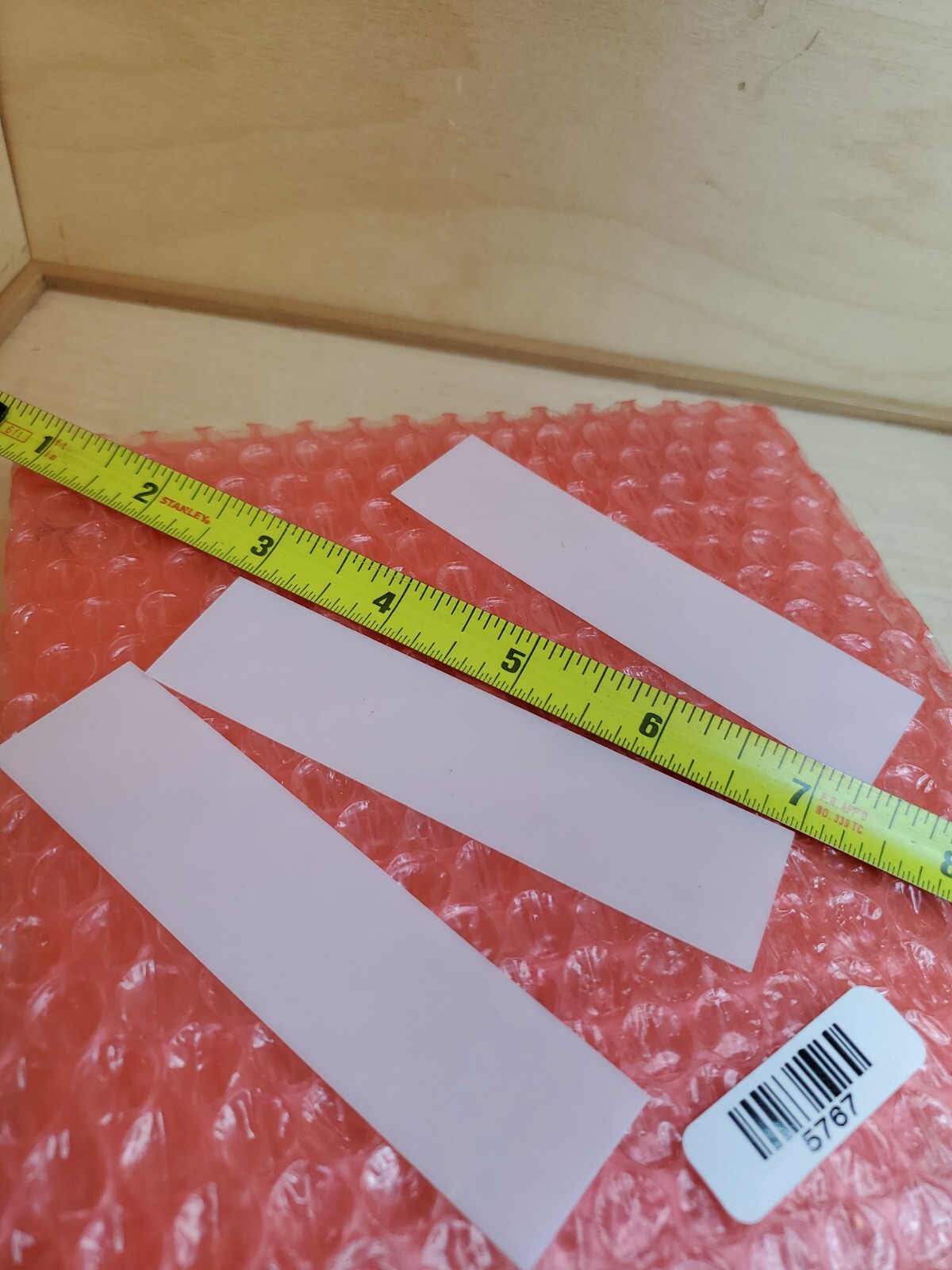 Plastic Shim Stock 1″ wide X 0.013″ thick 4″+ long 3 piece lot *WE*SHIP*TODAY*