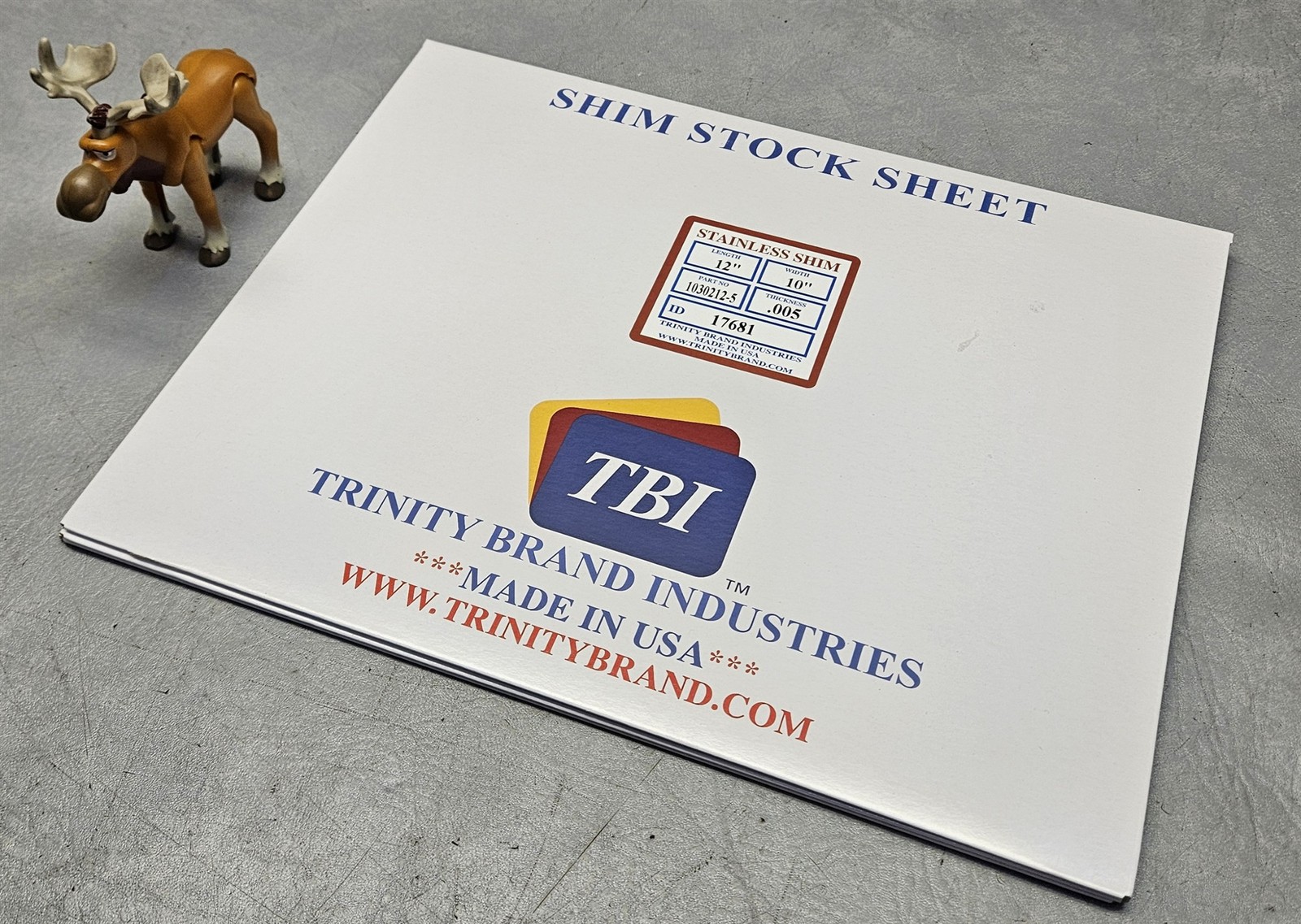 TBI 1030212-5 Full Hard Stainless Steel Shim Flat Sheet 10×12″ 302/304 Lot of 3