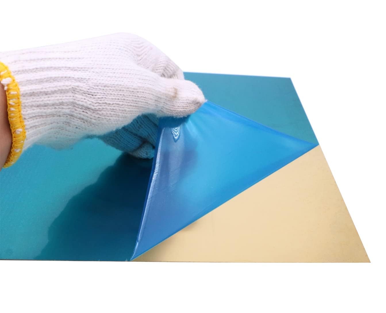4 PCS Brass Sheet 8×8 Inch 24 Gauge 0.5mm Protective Film Both Sides