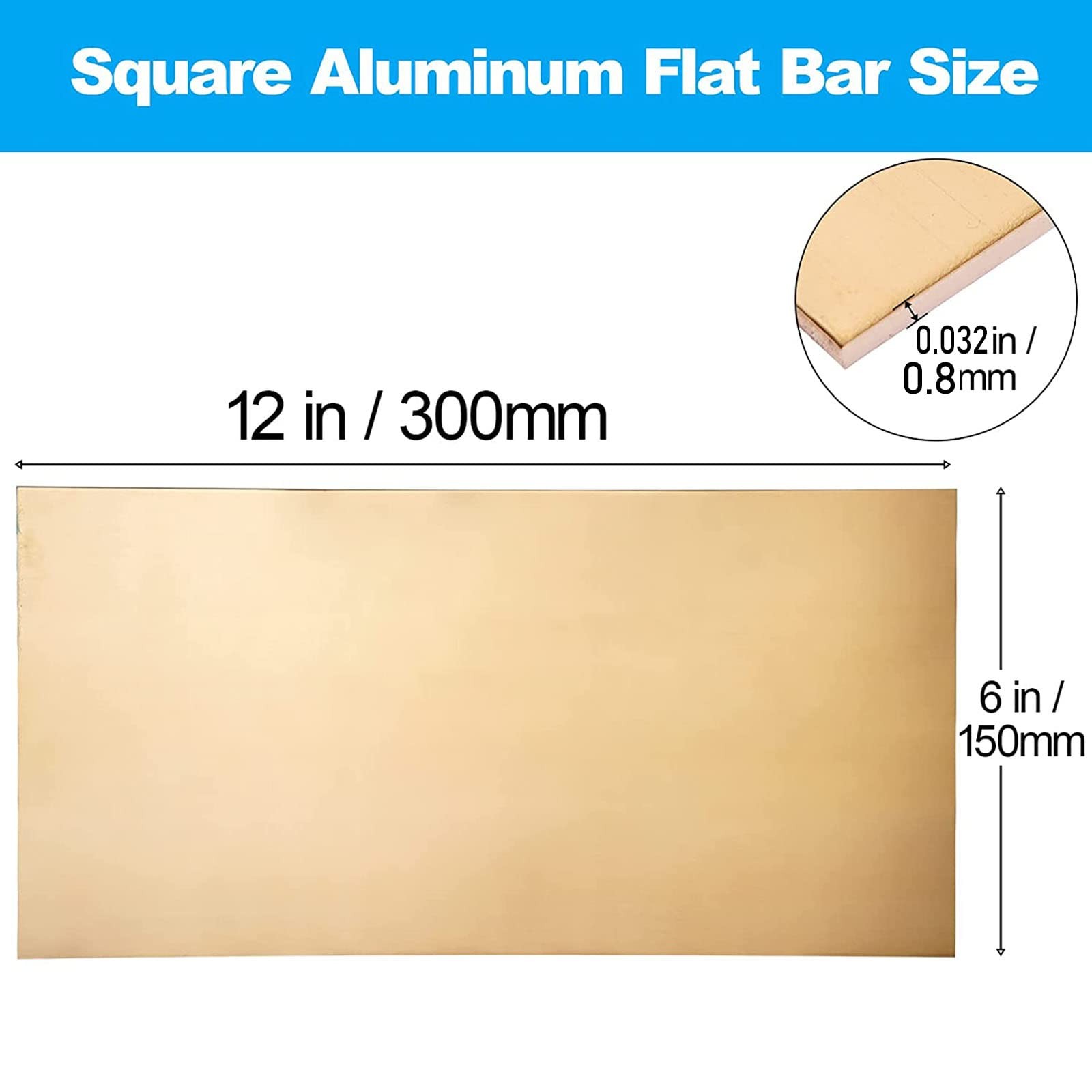 Brass Sheet Metal Plates Blanks Craft DIY 20 Gauge 0.032x6x12 Inch 1 PCS