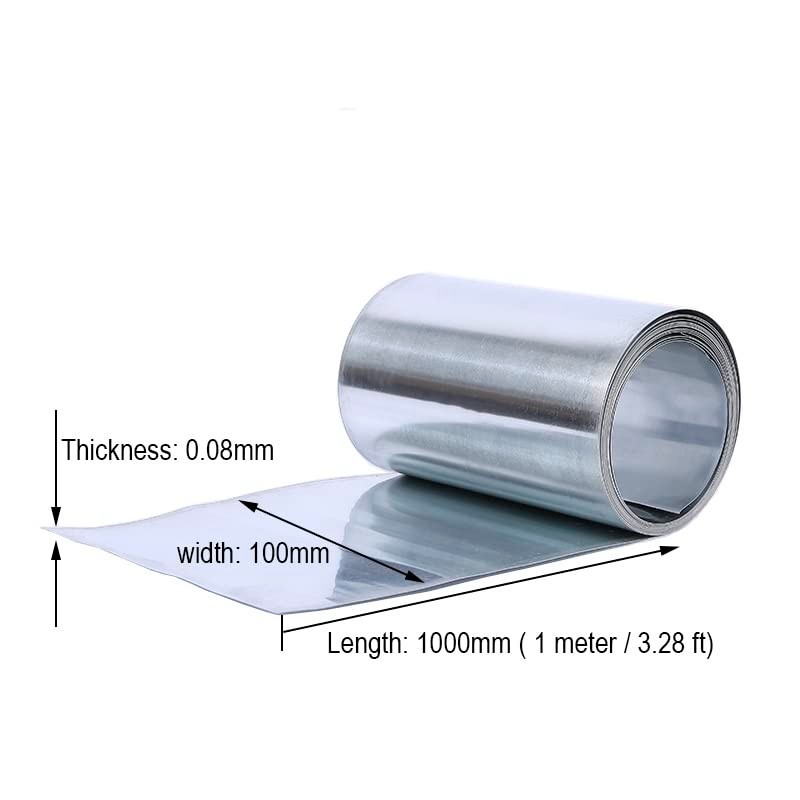 0.08mm Thick 99.99% Zinc Metal Strip – Ideal for Educational Research Projects