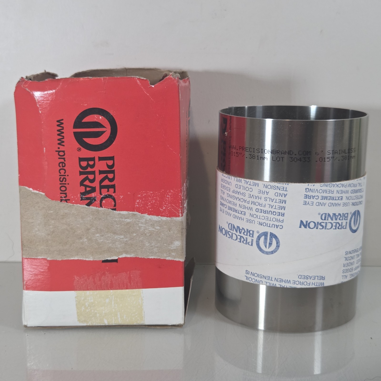 Precision Brand Stainless Steel Shim 6″ X 50″, .015 Guage