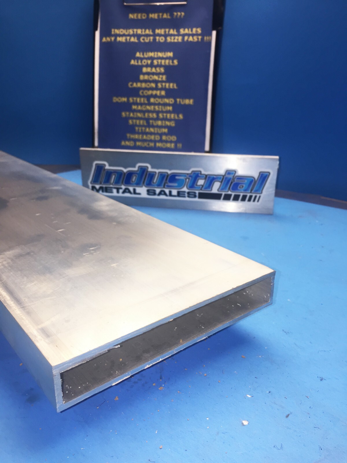 6063 Aluminum Rectangle Tube 1″ x 4″ x 12″ x 1/8″ Wall– 1″ x 4″ x .125″ Wall