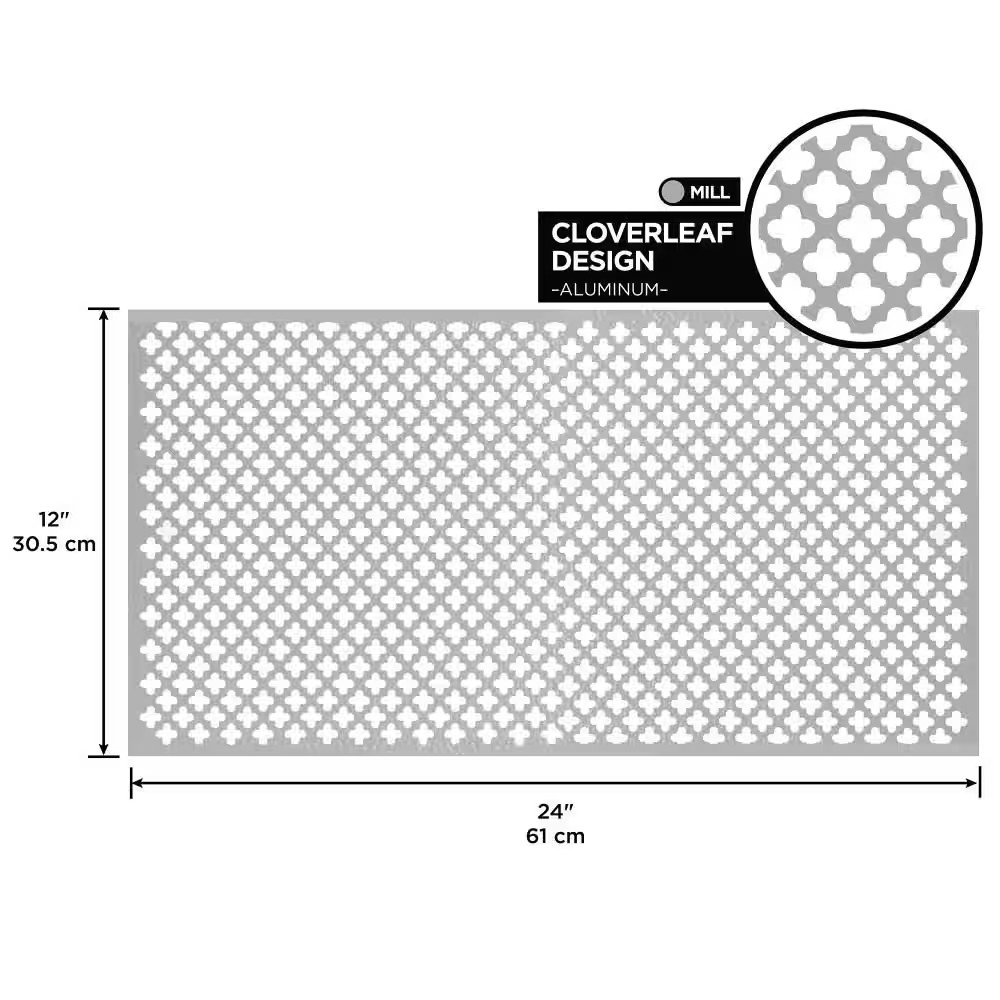 1 Ft. X 2 Ft. Cloverleaf Mill Aluminum Sheet