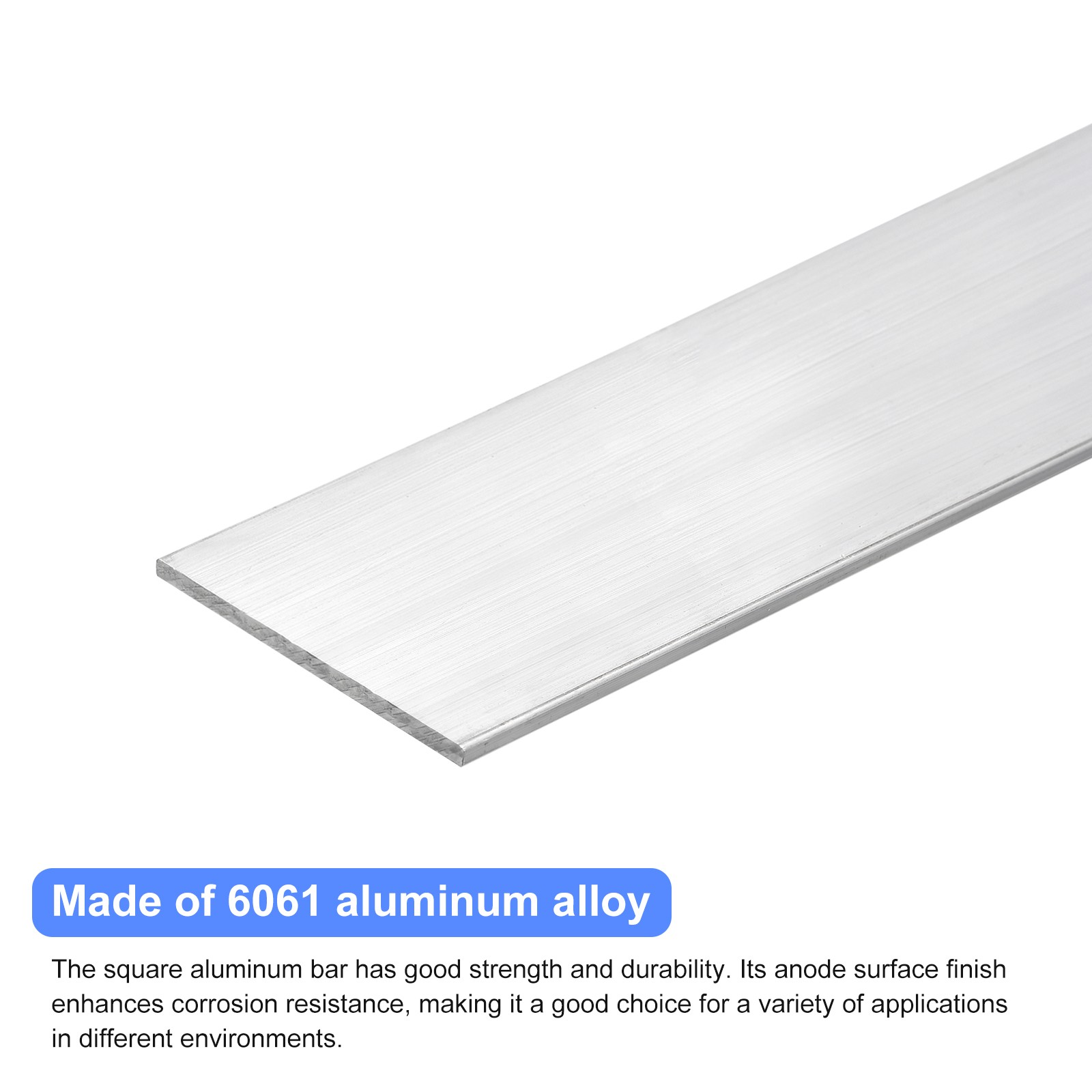 Square Aluminum Bar 1/8″ Thick 2.8″ Width 12″ Length