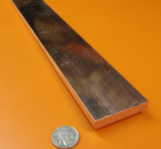 182 Copper Bar 3/8″ Thick x 2.0″ Wide x 3 Foot Length