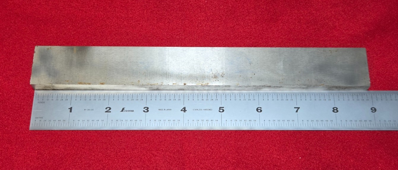 D2 Tool Steel Block Billet 8.91″ L x 1.13″ W x 0.447″ Thick – 19.95 Oz.