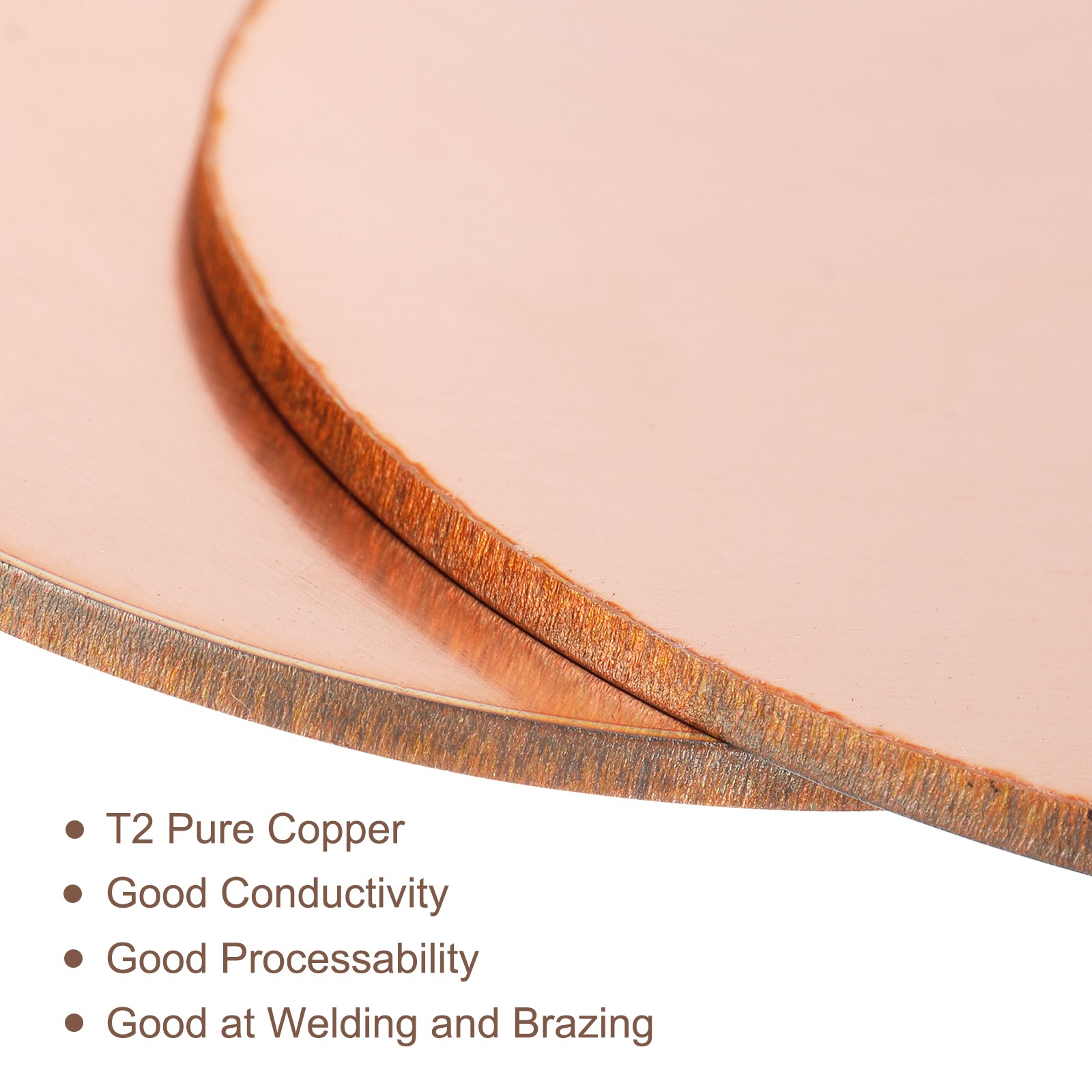 2pack Pure Copper Sheet 2 3/8″ x 0.08″ 12 Gauge T2 Copper Metal Round Plate