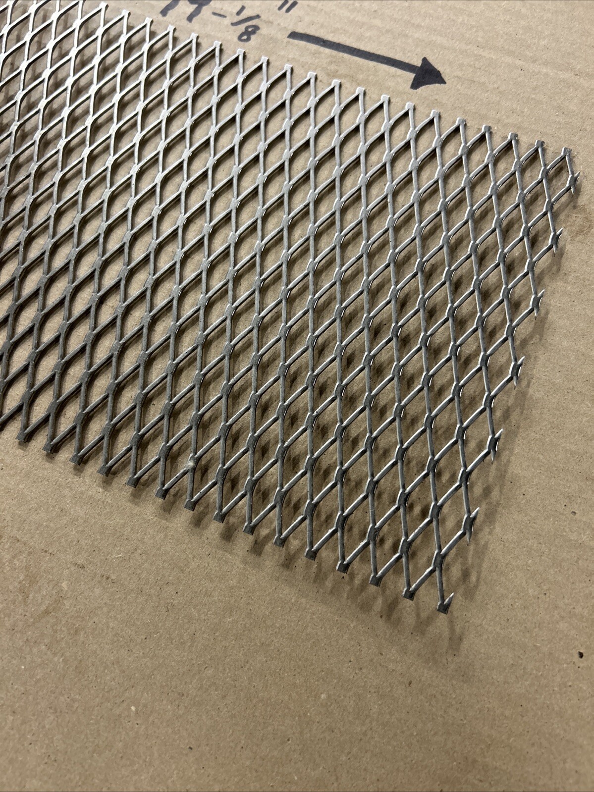 16 Gauge T-304 Stainless Steel Expanded Sheet Metal – 8-1/4” X 14-1/8” – New