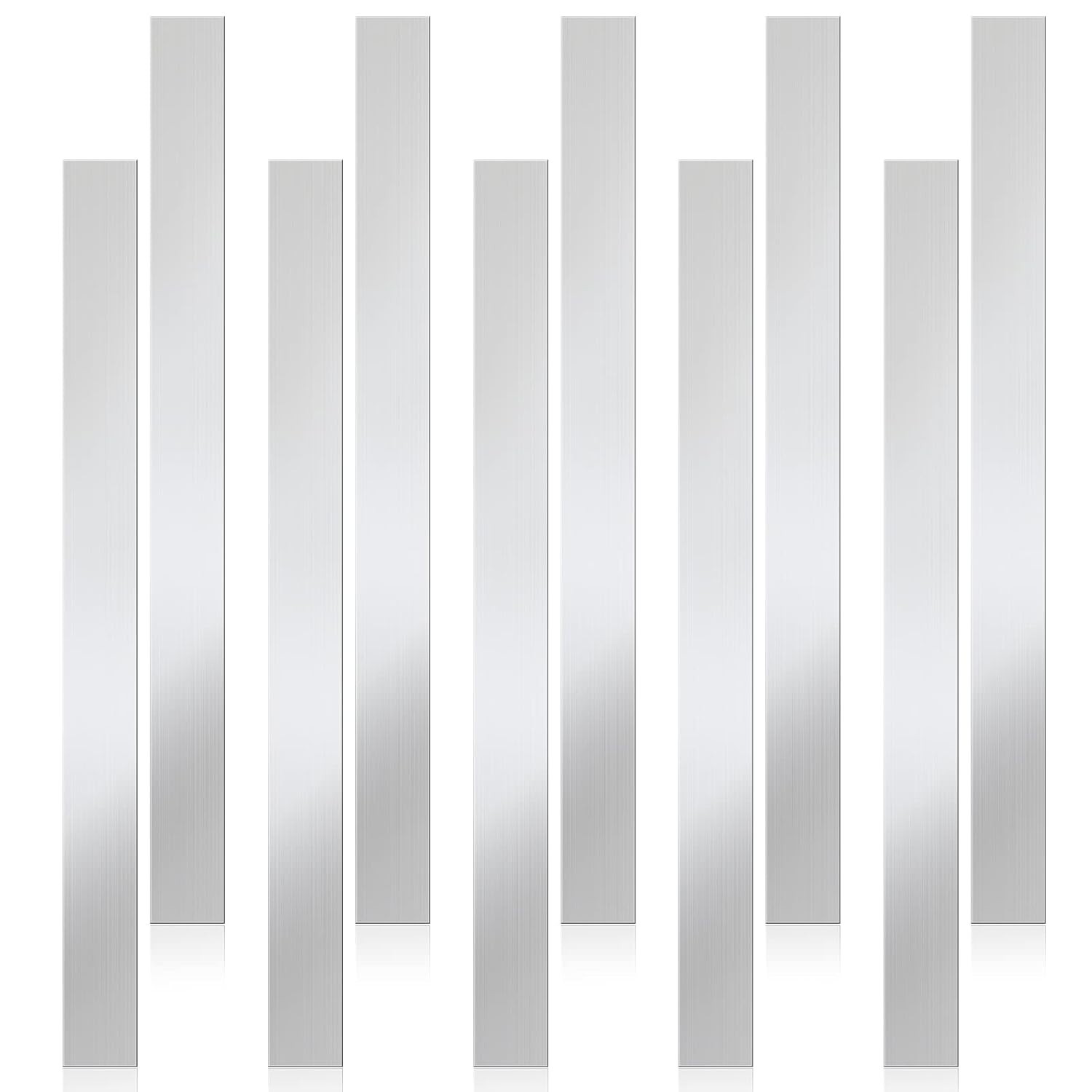 10 Pcs Stainless Steel Shim Sheets – Durable & Glossy Finish, 12”x1”