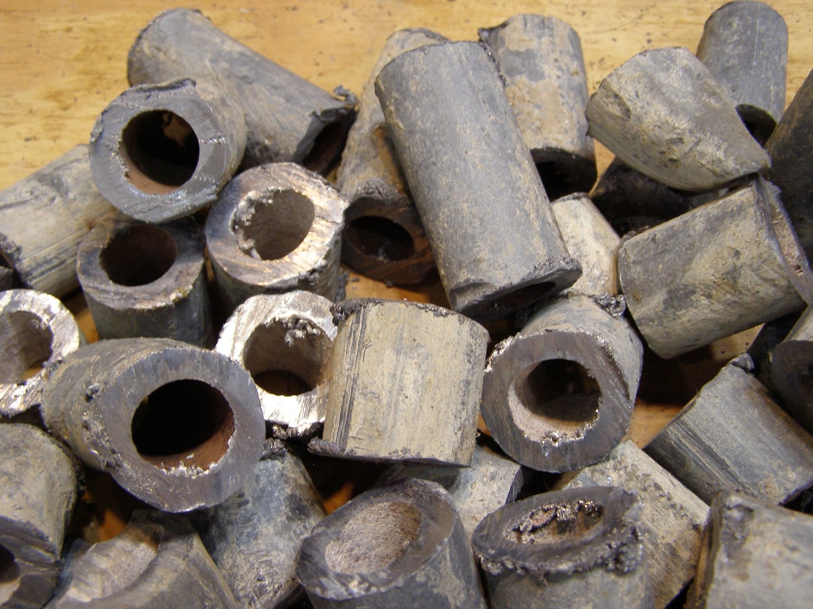 30 Lbs Lead Pipe Pieces 1/4″ thick wall 1″ to 2″ L for Casting / Special Project