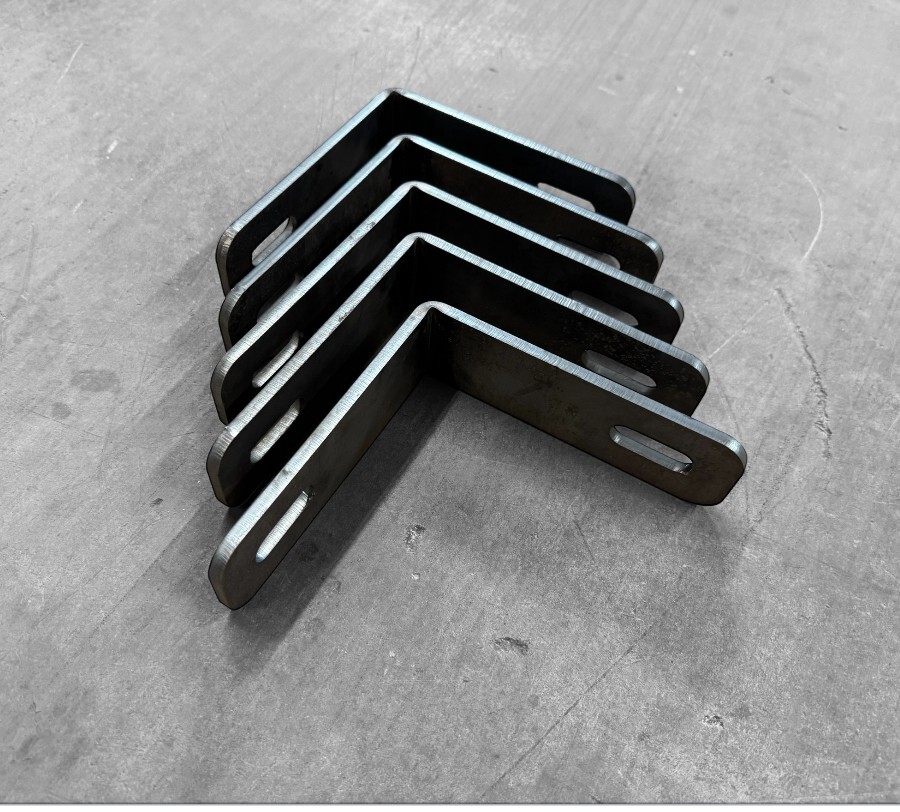 6″ x 6″ x 2″ x 1/4″ STEEL PLATE 90° ANGLE BRACKET with slots (5 pack)