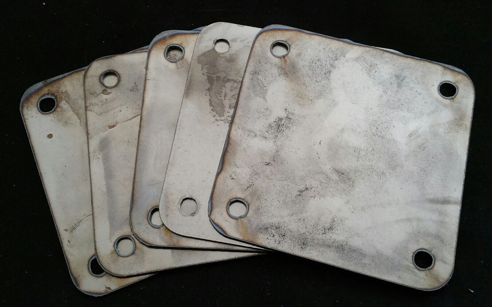 Lot of 10 – 12 x 12 inch Square flange plate plates custom steel mounting cover