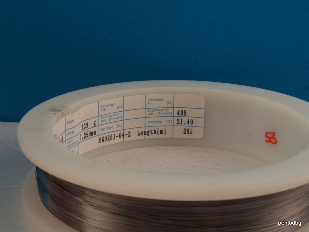 TANTALUM WIRE 2m~6,5 ft 0.250mm 0.01 in 30 AWG Ts-ANNEALED PLANSEE AUSTRIA