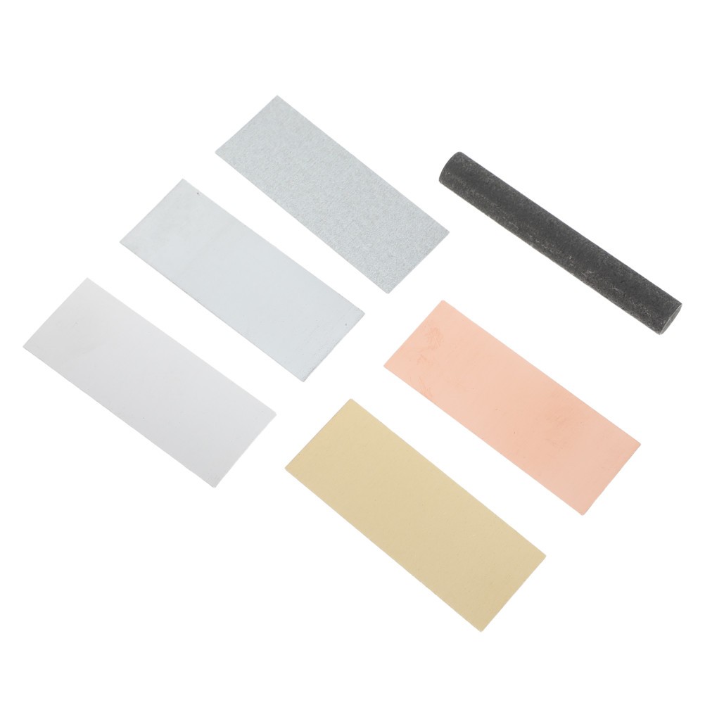 6Pcs Durable Copper and Zinc Electrode Strips for Home Science Teaching Kits