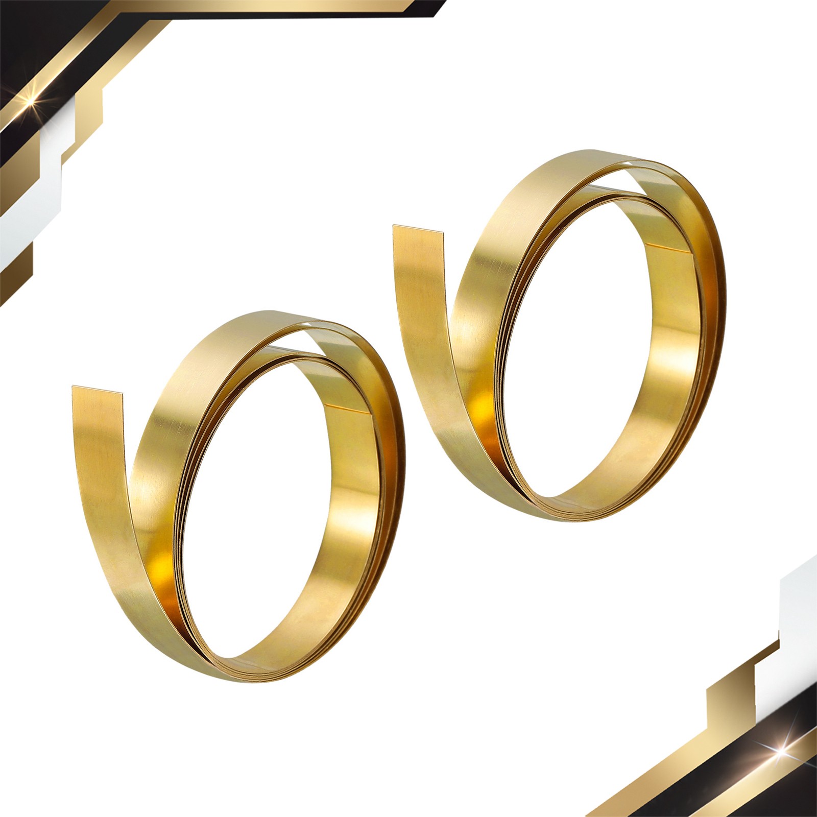 2 Set Brass Sheet Roll Metal Foil Plate 1000mm x 15mm x 0.5mm