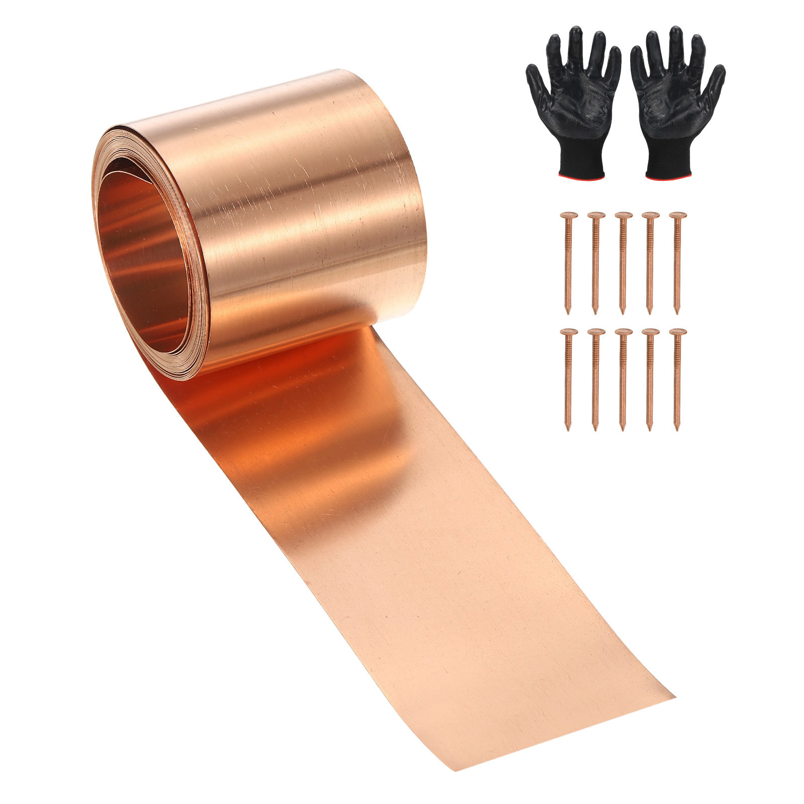 Copper Sheet Roll 2″ x 8 Ft 26 Gauge(0.4mm) Thickness DIY (1 Pack, Copper)