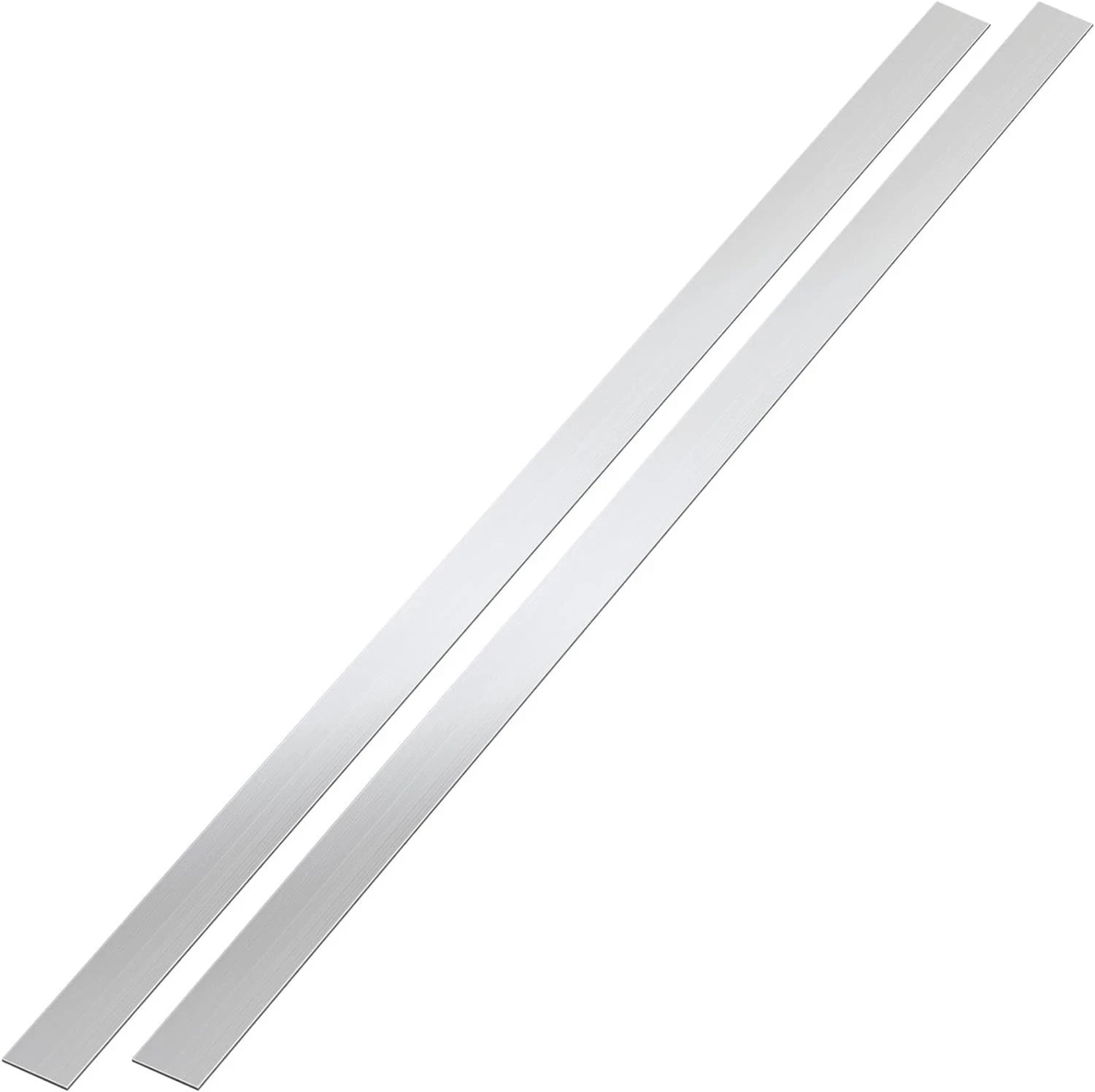 2 Pcs Stainless Steel Trim Strips 304 Brushed 1 x 30 Inch, Silver