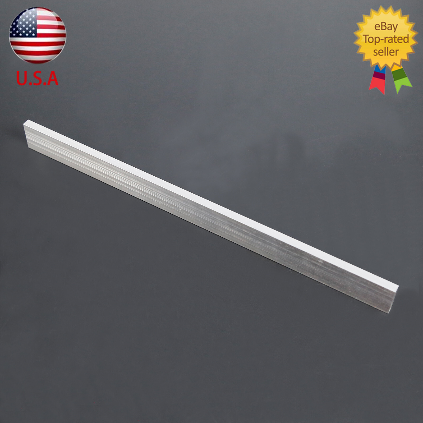 2x Metal T6061 Aluminum Flat Plate Sheet Stock Length 300mm Width 25mm Thick 6mm