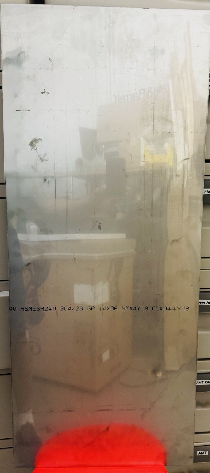 1 pieces of 24.5″ x 48″ 304 Stainless Steel Sheet Metal .050″ Thick 18 Ga, 2B