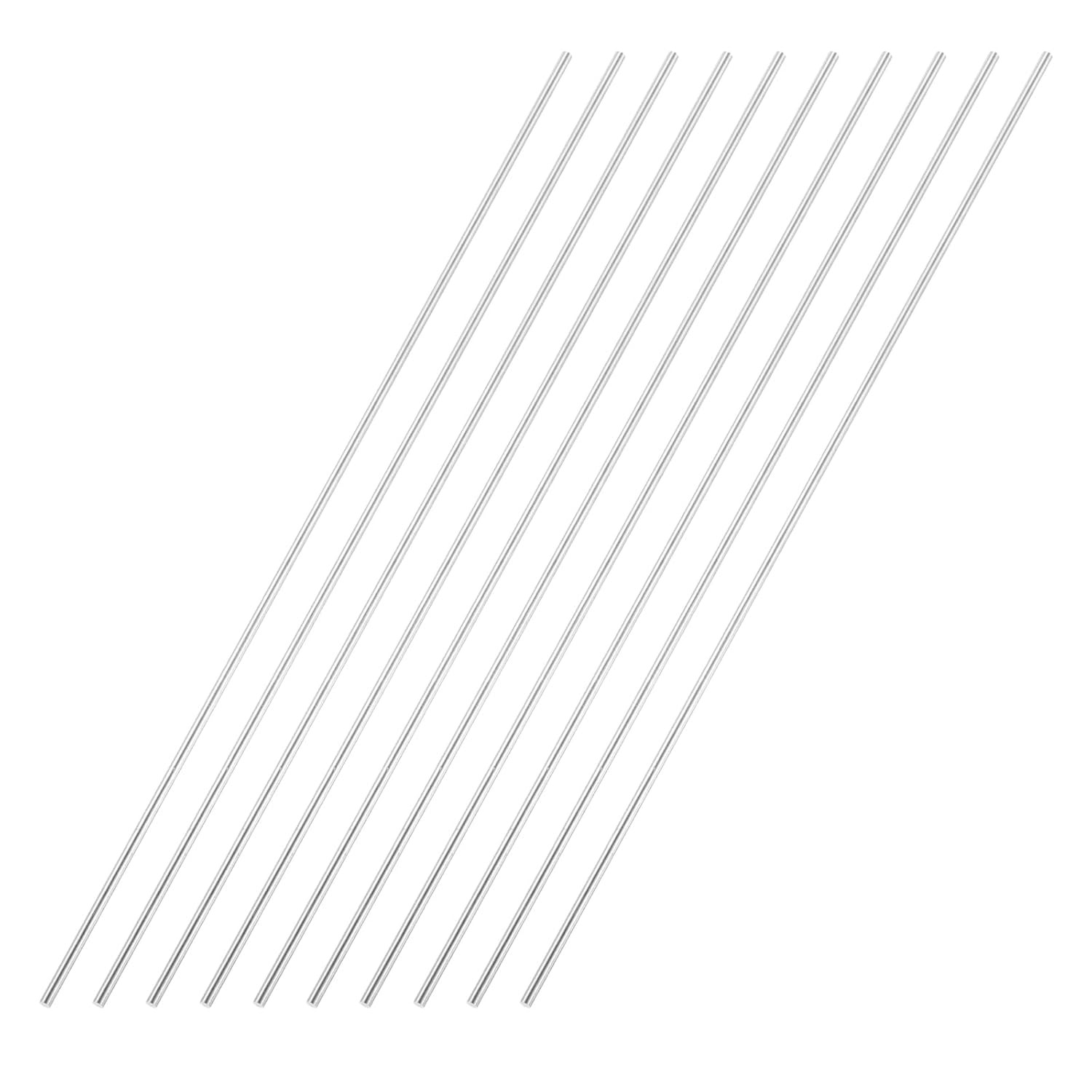 uxcell Aluminum Round Rod, 1/8 Inch Diameter x 14 Inch, Silver Tone