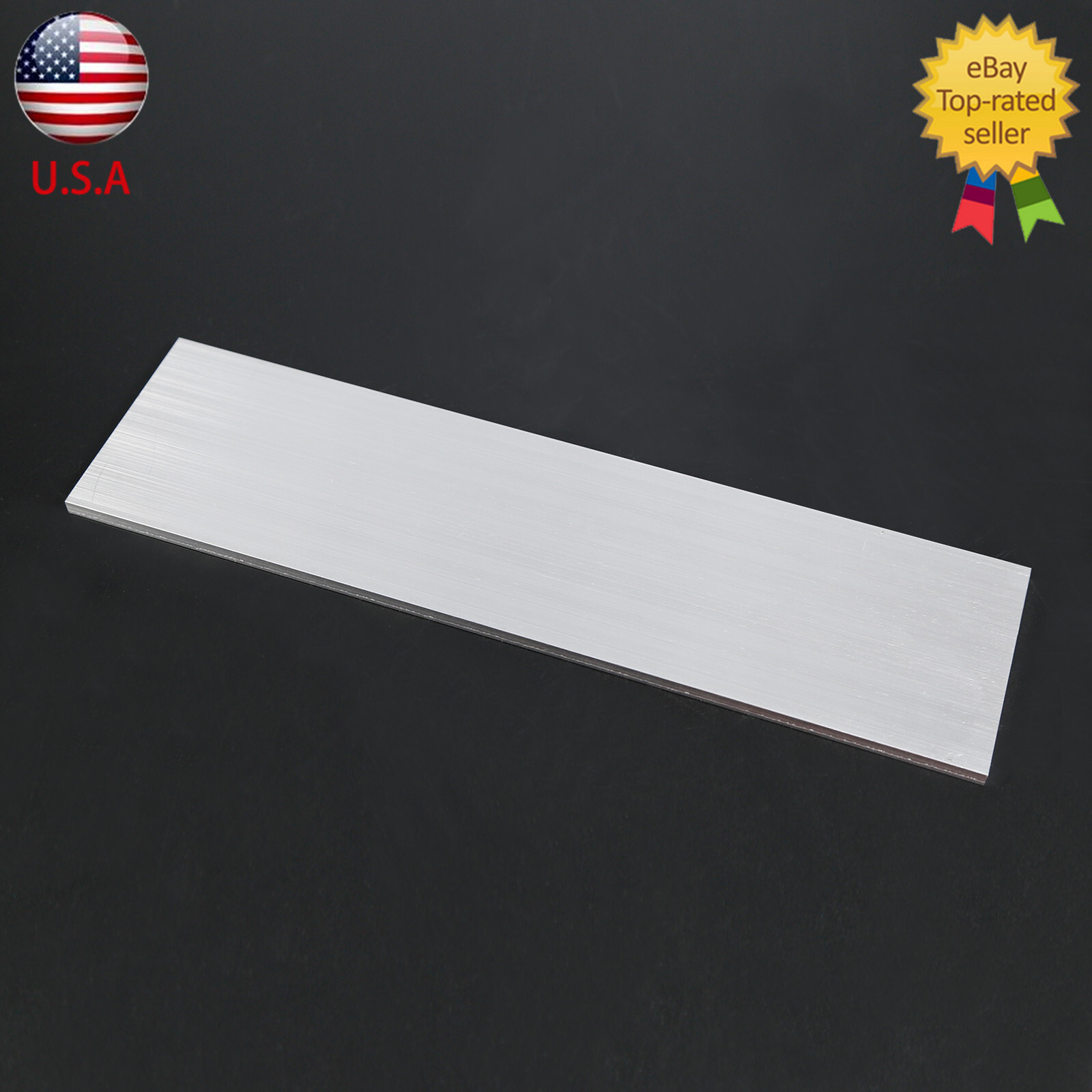 2x Metal T6061 Aluminum Flat Plate Sheet Stock Length 300mm Width 80mm Thick 6mm