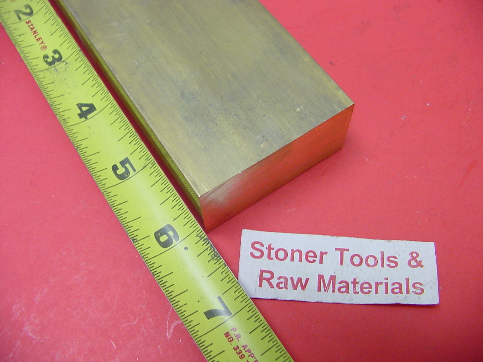 1″ x 2″ C360 BRASS FLAT BAR 6″ long Solid 1.00″ Plate New Mill Stock H02