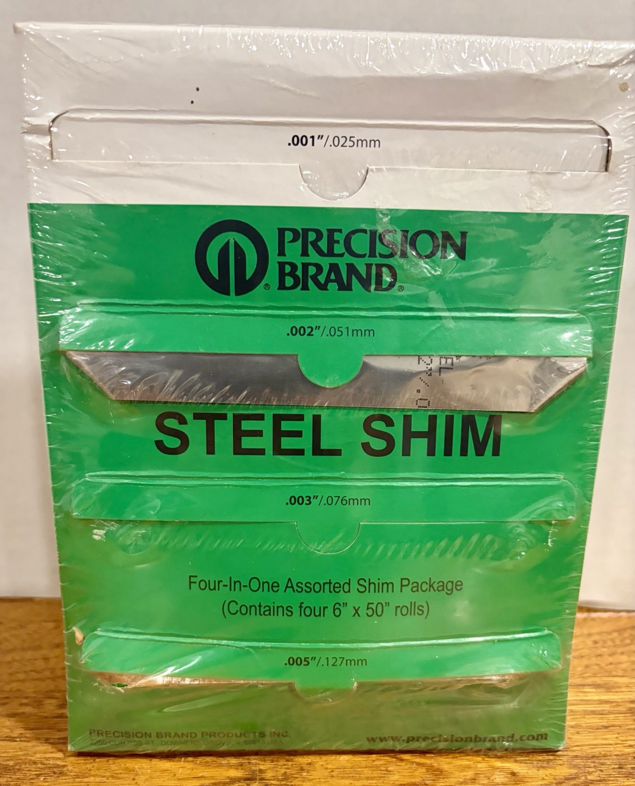 Precision Brand 16B4 Shim Stock, Roll, Steel, Assortment