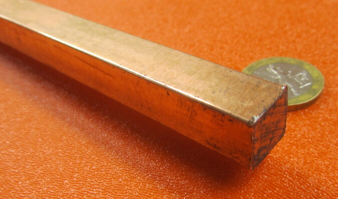 182 Copper Square Bar 1/2″ Thick x 1/2″ Wide x 6 Foot Length