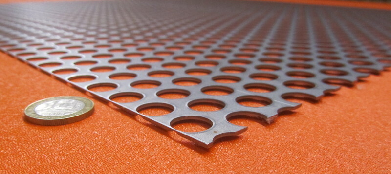 Perforated Staggered Steel Sheet .060″ Thick x 24″ x 24″, .500″ Hole Dia.
