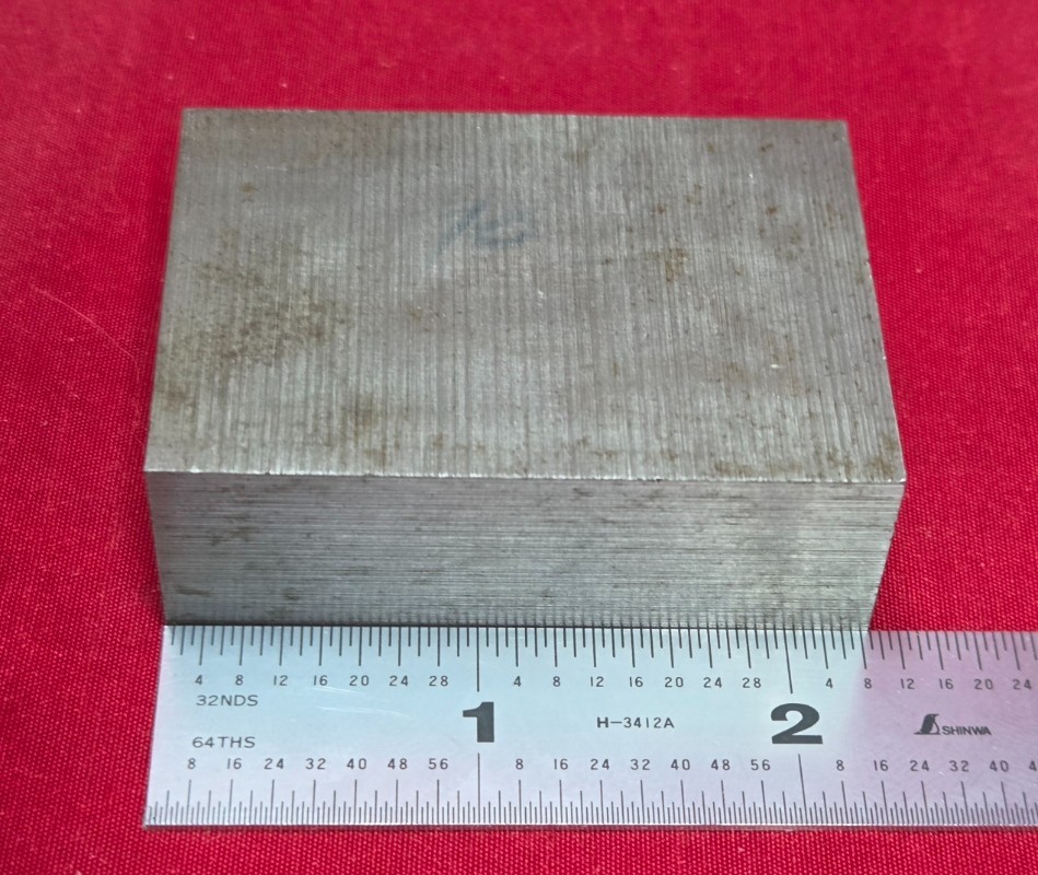 D2 Tool Steel Block Billet 2.275″ L x 1.65″ W x 0.795″ Thick, 13.2 Oz.