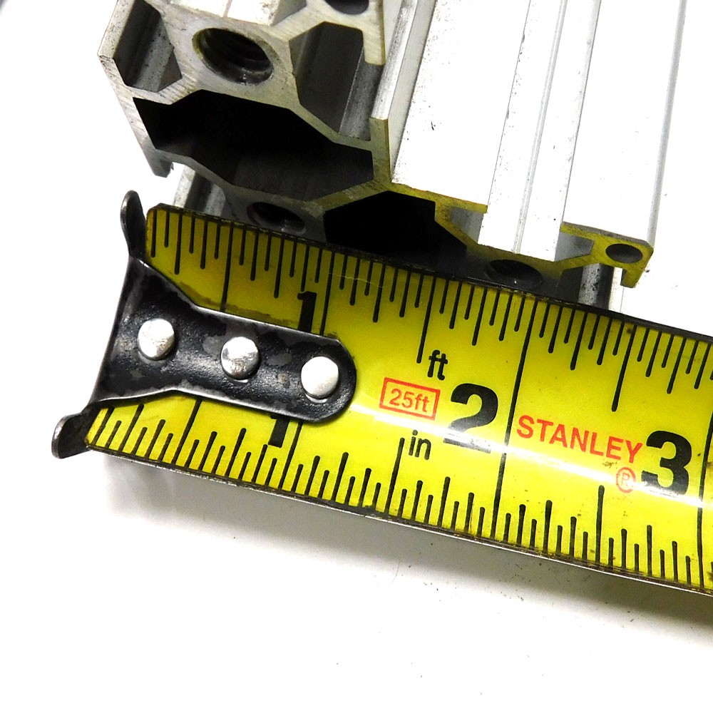 (Lot of 2) 25.5″ x 2.5″ x 2.5″ L-Shaped Aluminum T-Slot Modular Extrusion Bars
