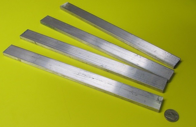 6061 T651 Aluminum Bar, 5/16″ (.312″) Thick x 1.0″ Wide x 12″ Length, 4 Units