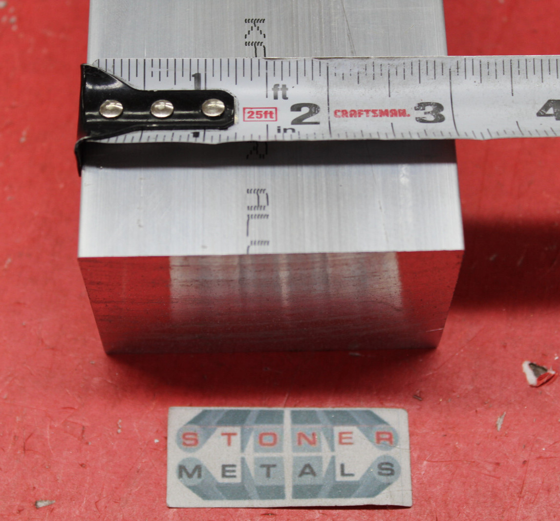 3″ X 3-1/2″ ALUMINUM 6061 FLAT BAR 3-1/8″ LONG SOLID T651 Extruded Stock Cut New